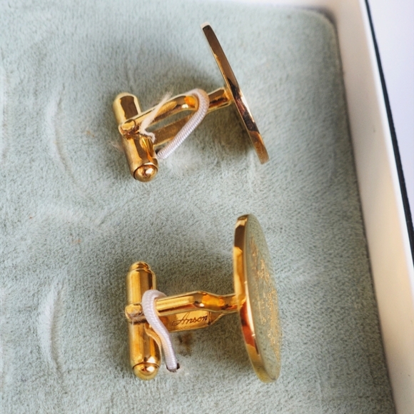 Vintage Anson Gold-Tone Cufflinks - Picture 9 of 13